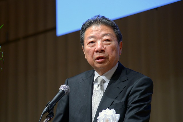 ▲祝辞：学校法人九州総合学院 理事長 川越宏樹